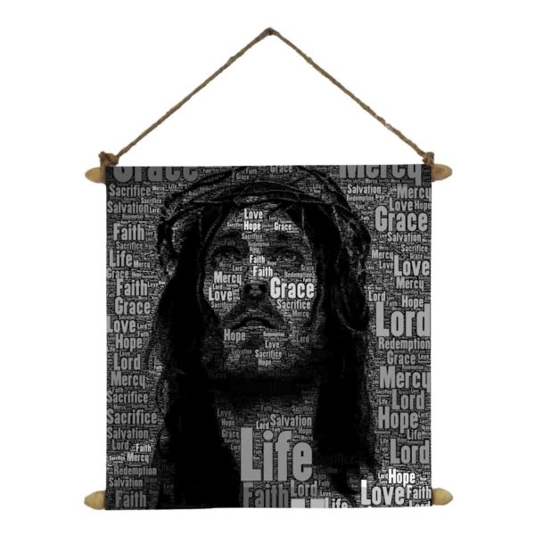 Love Mercy Grace Lord Jesus Canvas Scroll