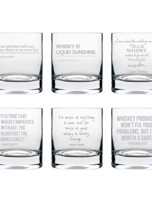 Love of Whiskey Engraved Whiskey Glasses - Set of 6