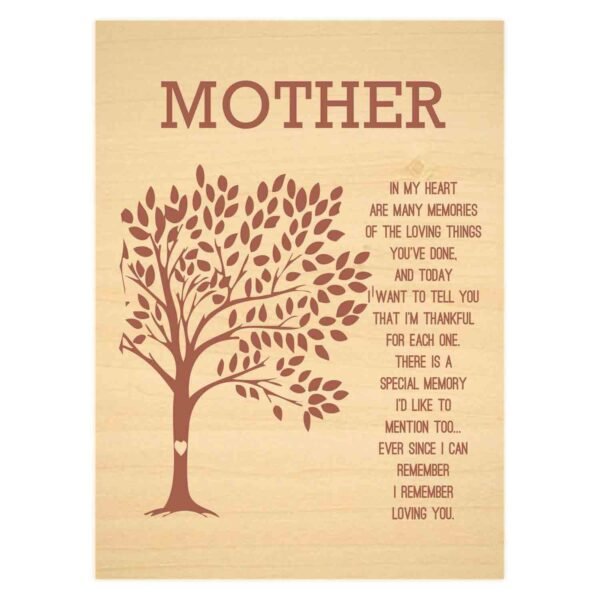 Mom In My Heart Poem Engraved Plaque