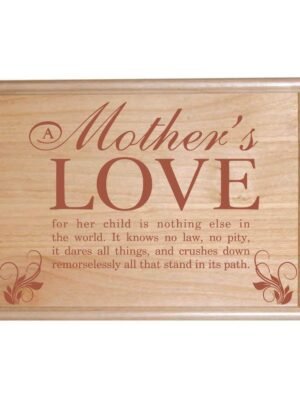 Mothers Love Engraved Wooden Plaque