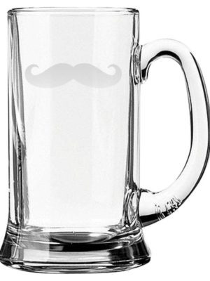 Personalized Engraved Moustache Beer mug