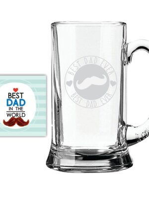 Moustaches Best Dad Ever Beer Mug