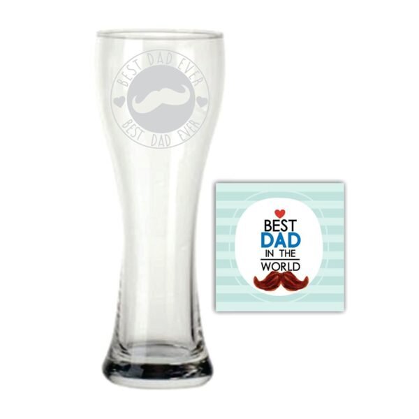 Best Dad in the World Beer Pilsner Glass