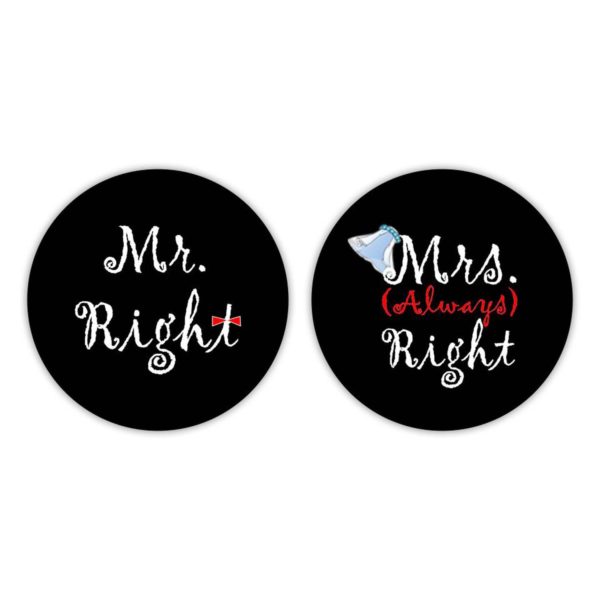 1st Anniversary Mr Right Mrs Always Right Couple Coffee Mugs Set of 2