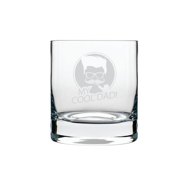 Moustache Awesome Dad Whiskey Glass