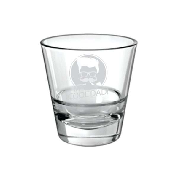 Moustache Awesome Dad Whiskey Glass