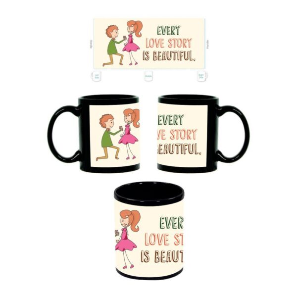 My Favorite Love Story Black Couple Mugs