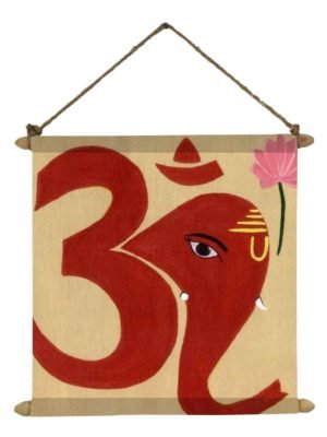 Om Ganesha Canvas Scroll