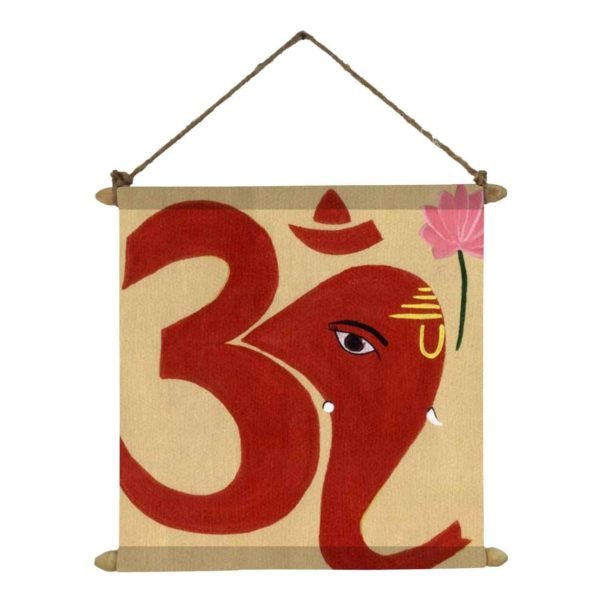 Om Ganesha Canvas Scroll