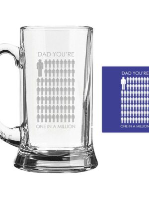 Engraved One in a million Beer Mug