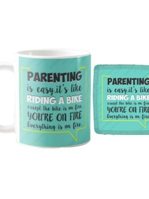 Parenting Like Riding a Bike Mom Coffee Mug