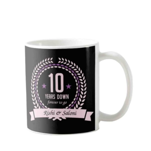 Personalised 10th Anniversary Coffee Mug