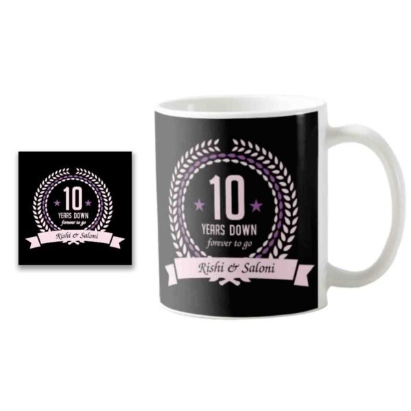 Personalised 10th Anniversary Coffee Mug