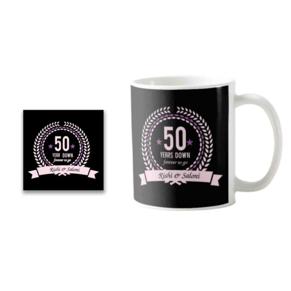Personalised 50th Anniversary Coffee Mug