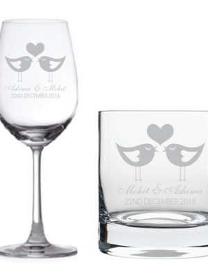 Personalised-Love-Birds-Wine-Glass-Whiskey-Glass