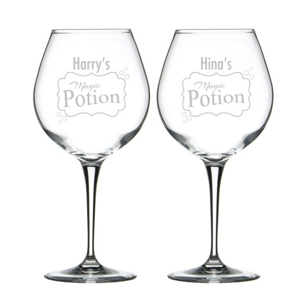 Personalized Magic Potion Wine Glasses