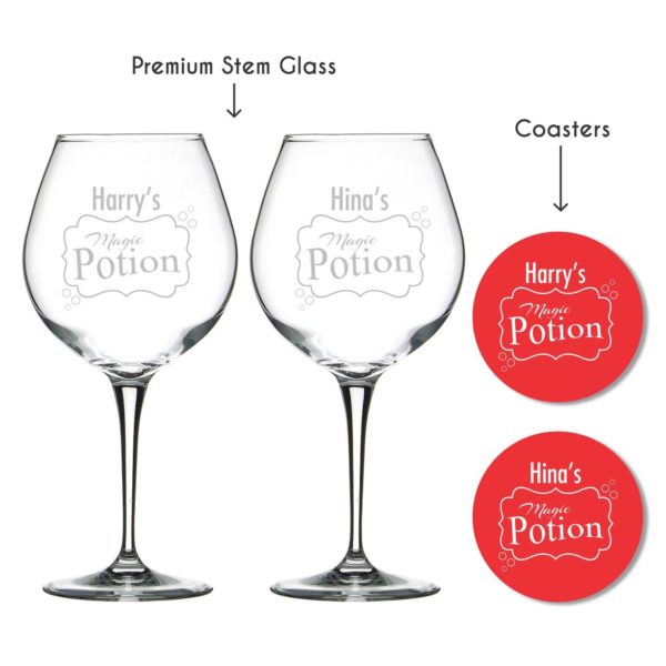 Personalized Magic Potion Wine Glasses