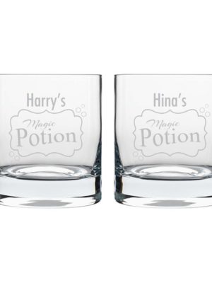 Personalized Magic Potion Whiskey Glasses