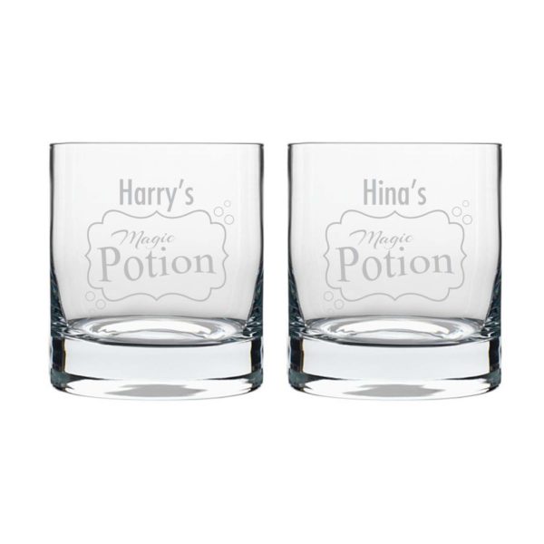 Personalized Magic Potion Whiskey Glasses