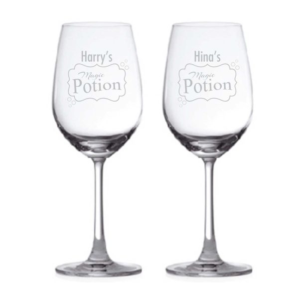 Personalized Magic Potion Wine Glasses