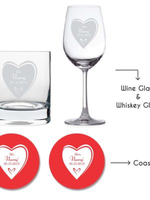 Personalised-Mr-And-Mrs-Love-Wine-Glass-Whiskey-Glass-With-Coaster