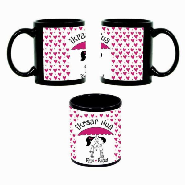 Cute Pyaar Hua Ikraar Hua Couple Mugs- Set of 2