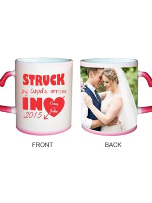 Personalized Love Struck Romantic Anniversary Red Magic Mug