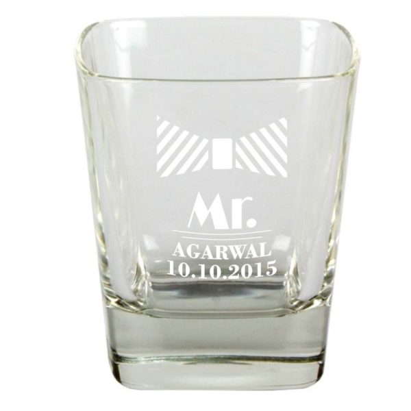 Engraved Mr. and Mrs. Couple Shot Glasses- Set of 2