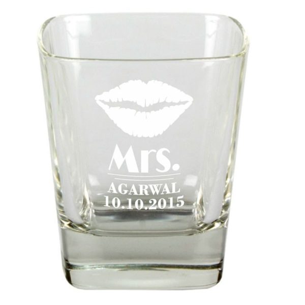 Engraved Mr. and Mrs. Couple Shot Glasses- Set of 2