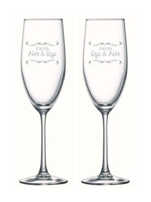 Personalized Heartwarming Wedding Anniversary Champagne Flute