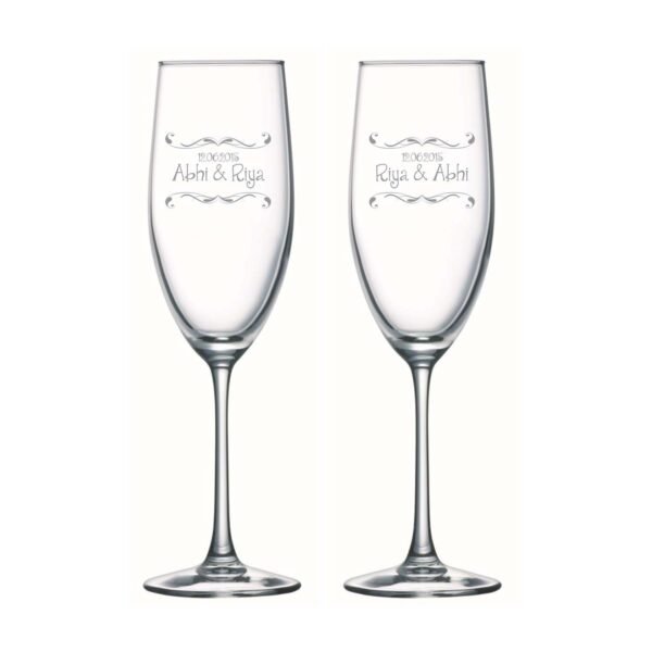 Personalized Heartwarming Wedding Anniversary Champagne Flute