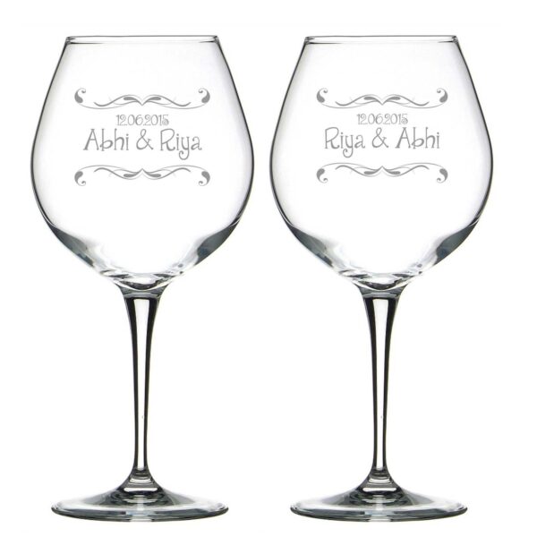 Personalized Heartwarming Wedding Anniversary Wine Glasses