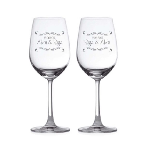 Personalized Heartwarming Wedding Anniversary Wine Glasses