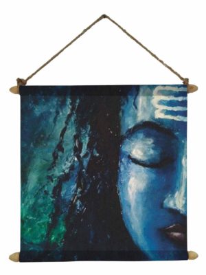 Pious Shiva Canvas Scroll