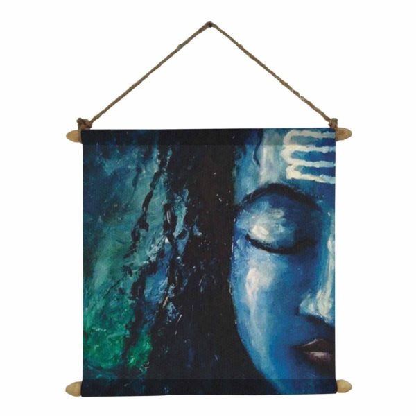 Pious Shiva Canvas Scroll