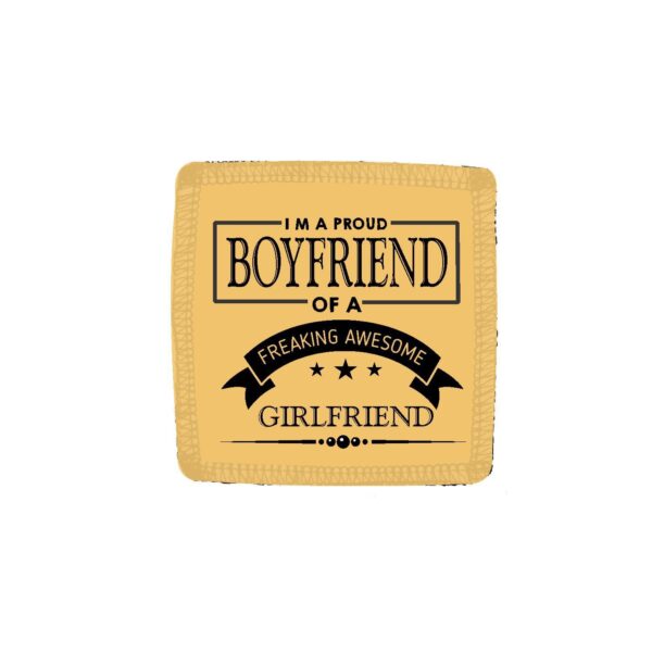 Engraved Proud Boyfriend Of Freaking Awesome Girlfriend Beer Mug