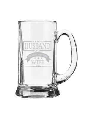 Proud-Husband-Of-A-Freaking-Awesome-Wife-Beer-Mug
