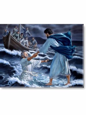 Miraculous Jesus Walking On Water Wall Paintings Frame