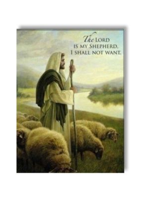 The Lord is My Shepherd I shall not want Jesus Christ Wall Paintings Frame