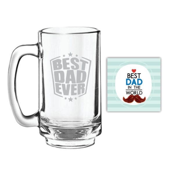 Bowtie Best Dad Beer Mug