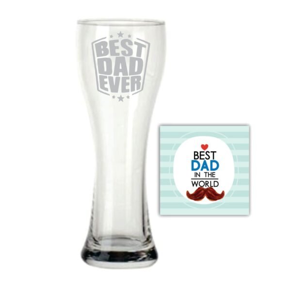 Best Dad in the World Beer Pilsner Glass