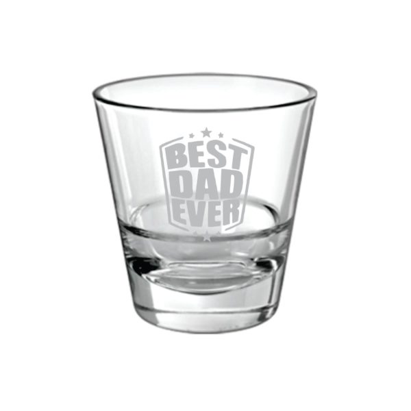 Moustache Awesome Dad Whiskey Glass