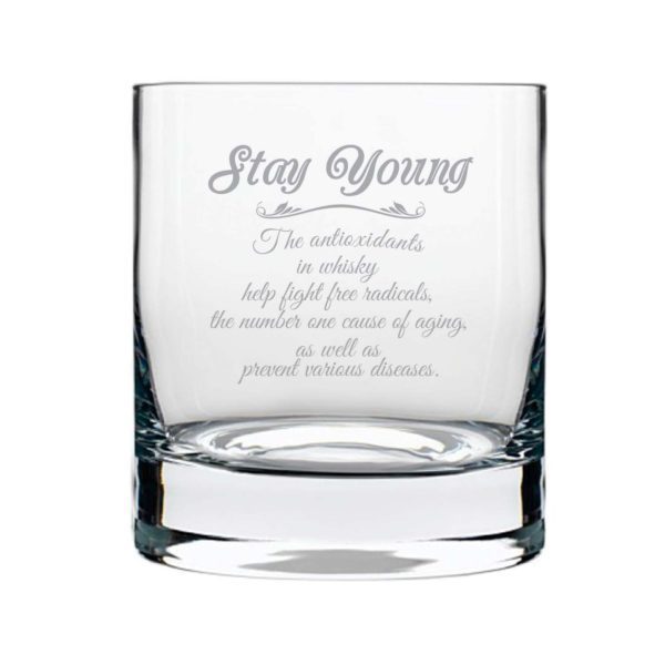 Stay Young With Engraved Whiskey Glass