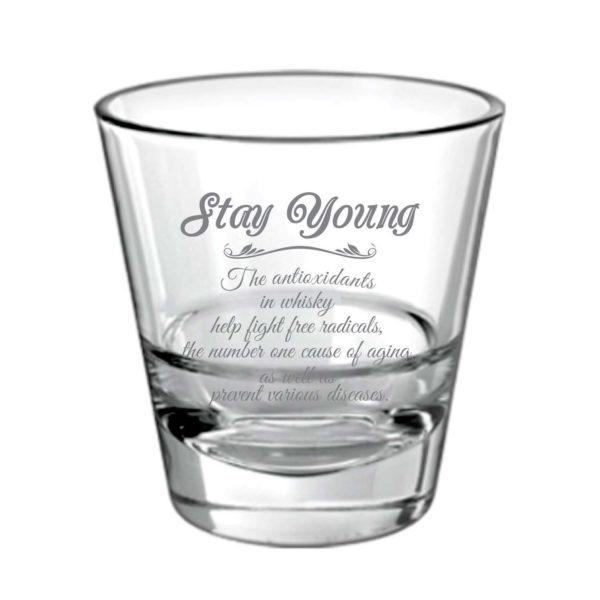 Stay Young With Engraved Whiskey Glass