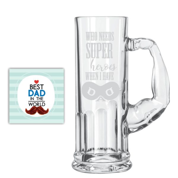 Bowtie Best Dad Beer Mug