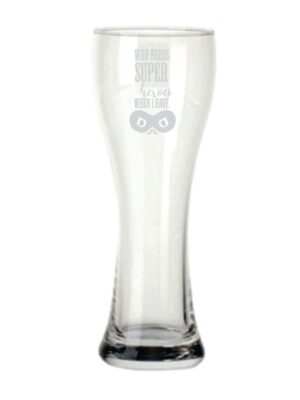 Super Hero Dad Beer Pilsner Glass