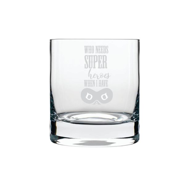 Moustache Awesome Dad Whiskey Glass