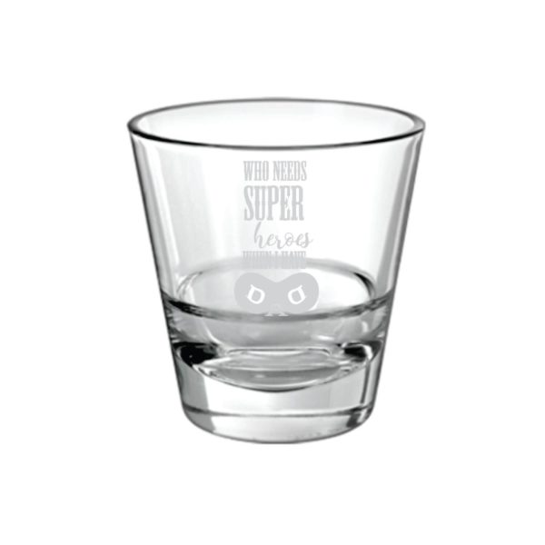 Moustache Awesome Dad Whiskey Glass