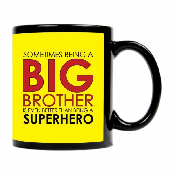 Superhero Big Brother Black Mug