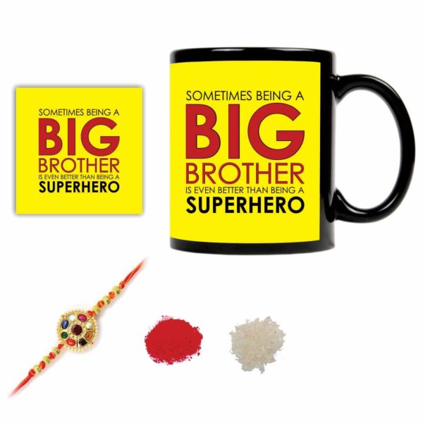 Superhero Big Brother Black Mug